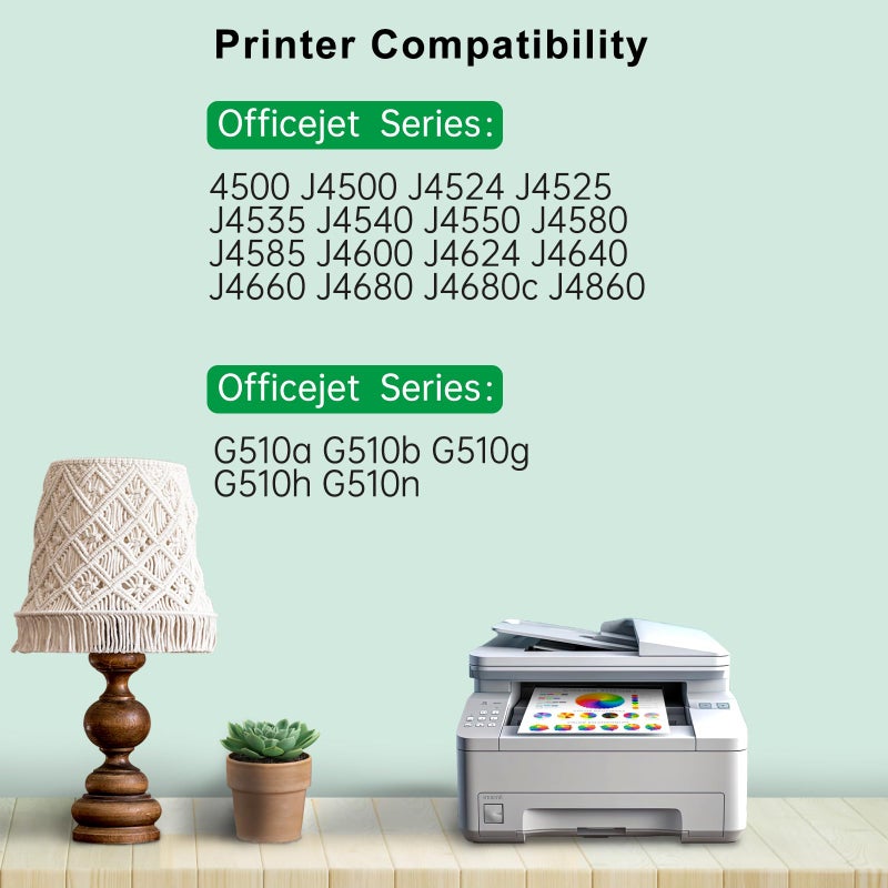 SAILNER 901XL Black Ink Cartridges(2-Pack) Remanufactured Ink for HP 901 901XL Ink Cartridges Work for HP Officejet 4500 J4524 J4540 J4550 J4580 J4624 J4680 Printer Ink 901 XL (High-Yield Black) - Image 2